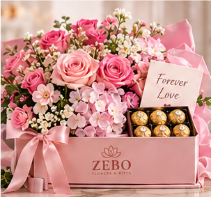 Forever Yours Pink Rose Gift Box